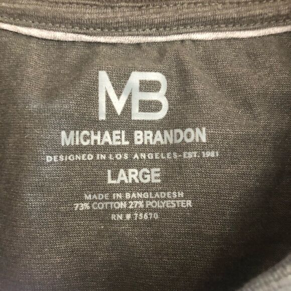 Mens Michael Brandon Large Long Sleeve Shirt - Picture 6 of 7